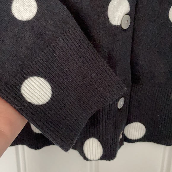 Black and White Polka Dot Cardigan - Picture 4 of 4